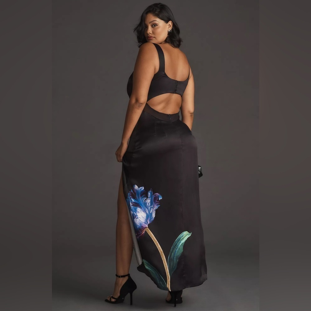 NWT By Anthropologie Sleeveless Floral Slim Maxi Dress - Picture 8 of 9